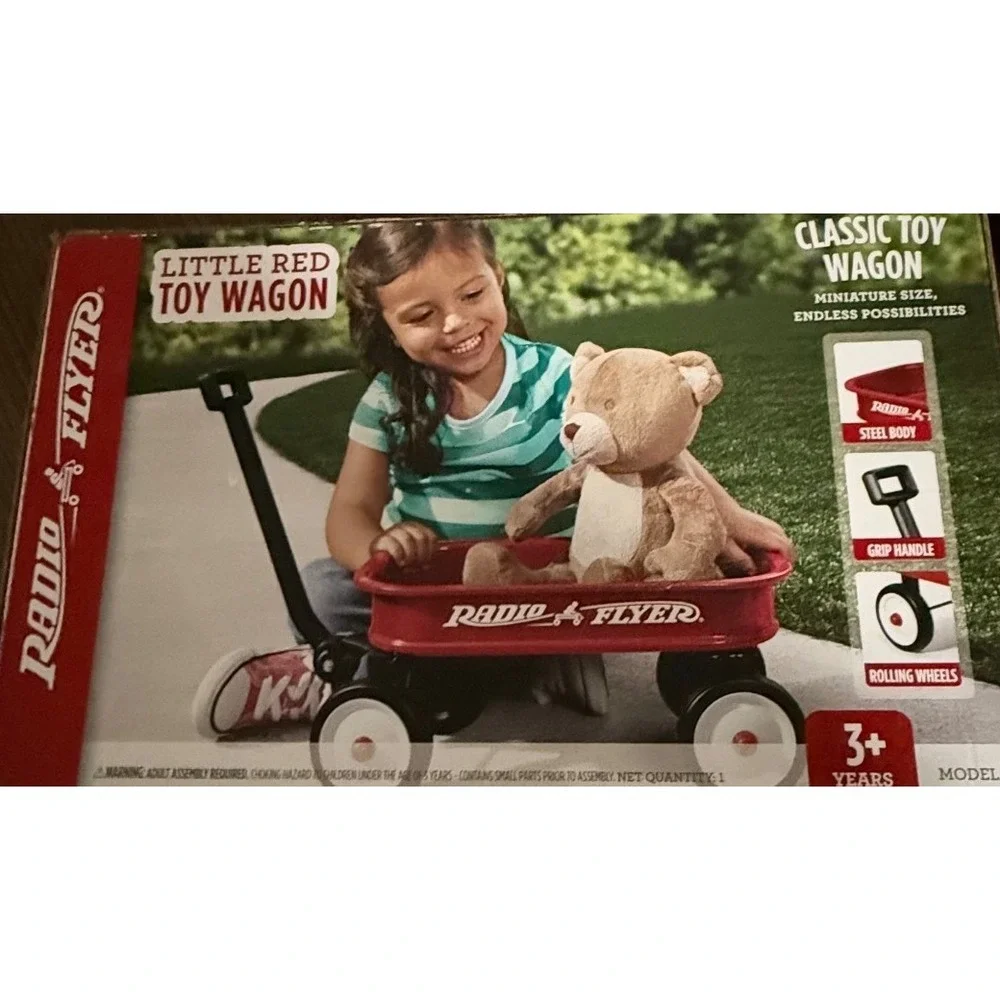 Radio Flyer Little Red Toy Wagon Model W5 Miniature Steel Body‎ Red Classic Toy